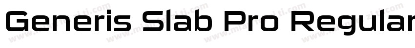 Generis Slab Pro Regular字体转换